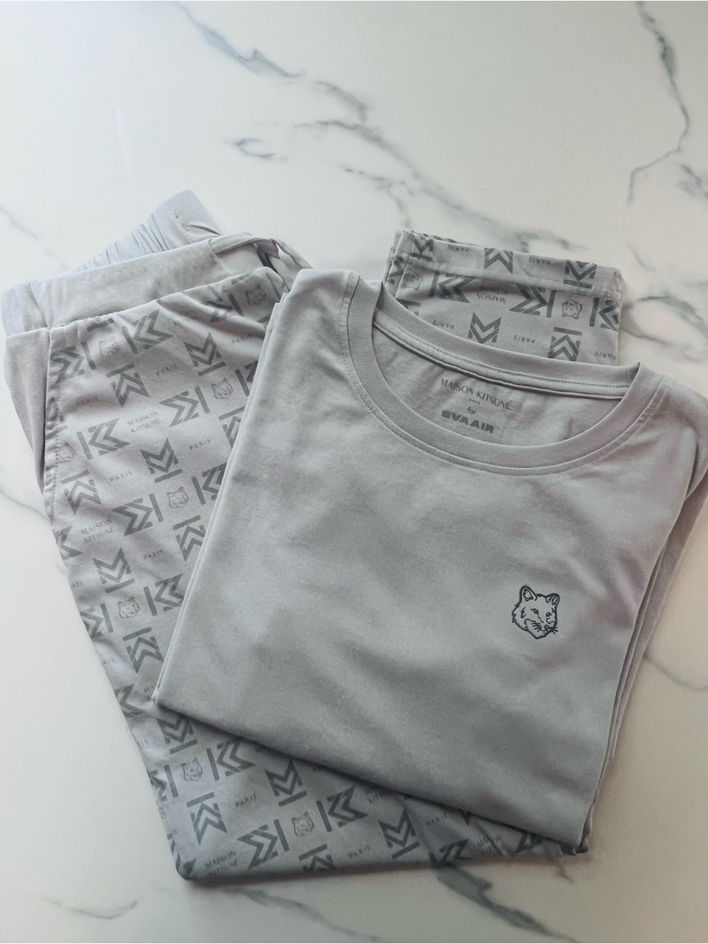 MAISON KITSUNE x EVA AIR Sage Green Lounge Set Tracksuit Women's M